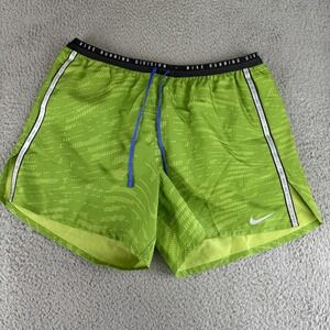 Nike Running Division‎ Dri-FIT Shorts XL Green Reflective Liner Breathable Mens